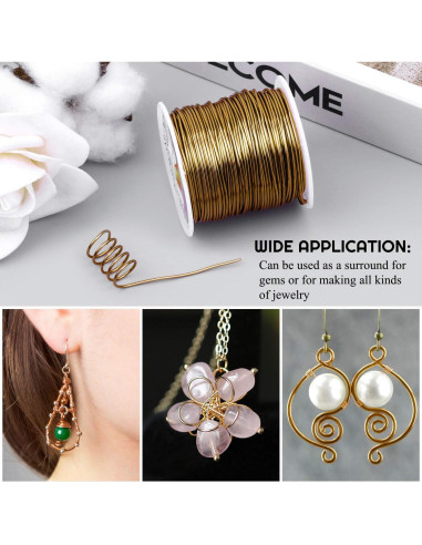 Alambre de Joyería Anezus 20 Gauge 25m Cobre Bronce Antiguo