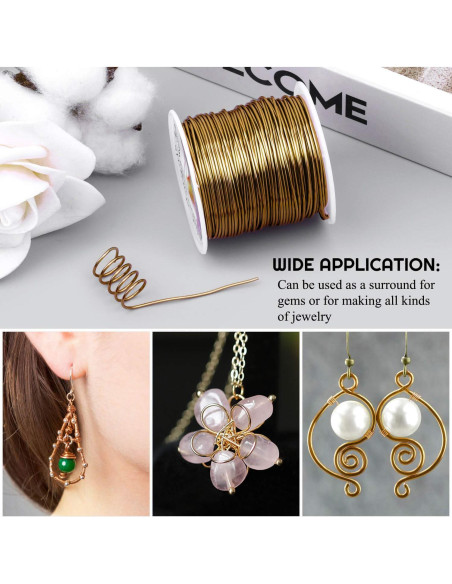 Alambre de Joyería Anezus 20 Gauge 25m Cobre Bronce Antiguo