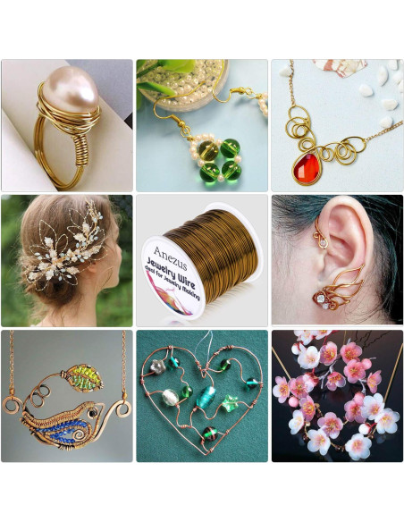 Alambre de Joyería Anezus 20 Gauge 25m Cobre Bronce Antiguo