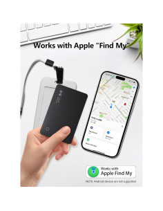 Tarjeta Localizadora Ultra Delgado Lmrbelec para Cartera - Negro 2