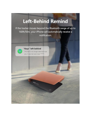 Tarjeta Localizadora Ultra Delgado Lmrbelec para Cartera - Negro