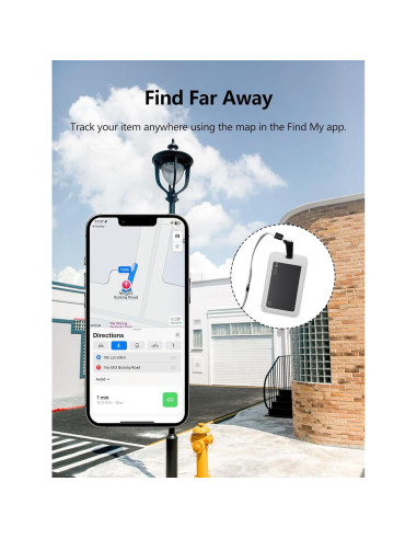 Tarjeta Localizadora Ultra Delgado Lmrbelec para Cartera - Negro