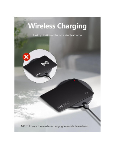 Tarjeta Localizadora Ultra Delgado Lmrbelec para Cartera - Negro