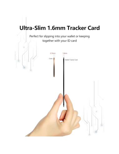 Tarjeta Localizadora Ultra Delgado Lmrbelec para Cartera - Negro