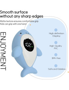Termómetro de Agua Chamiuu para Baño Bebé Tiburón 7x5cm 2