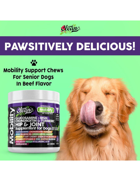 Suplemento Articular para Perros Clean Brands 60 Masticables