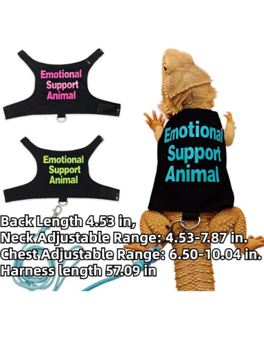 Conjunto Ropa para Lagartos Barbudos Copfeu - 3 Piezas con Correa