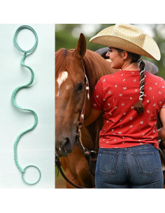 2 Bandas de Pelo Elásticas SISYOUP Aqua 63.5cm y 88.9cm 2