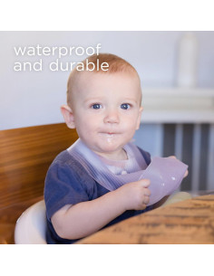 Babero de Silicona Olababy con Estuche de Viaje - Arándano 2