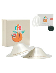 Tazas de Lactancia de Plata 999 RFC - Kit XL con Silicona
