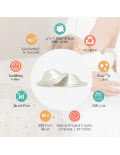 Tazas de Lactancia de Plata 999 RFC - Kit XL con Silicona 2