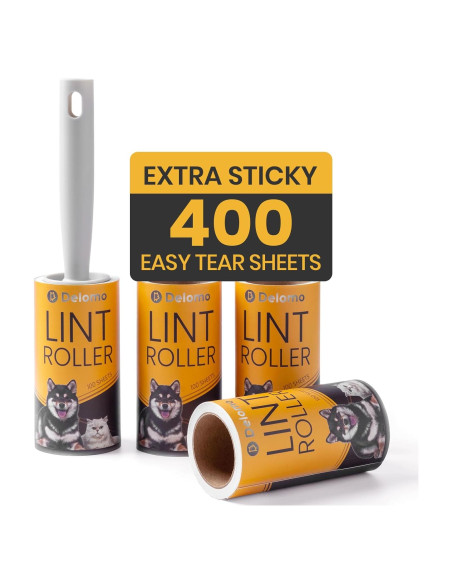 Rodillo Adhesivo DELOMO para Mascotas - 1 Rodillo + 3 Recargas
