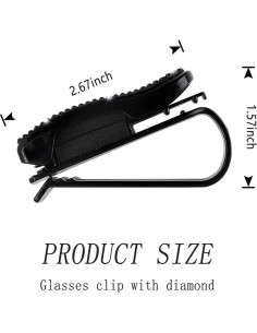 Juego de 2 Sujetadores de Gafas de Sol Turcee con Rhinestones 2