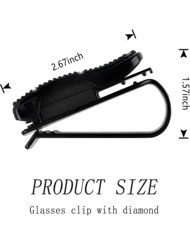 Juego de 2 Sujetadores de Gafas de Sol Turcee con Rhinestones