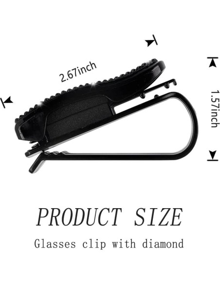 Juego de 2 Sujetadores de Gafas de Sol Turcee con Rhinestones