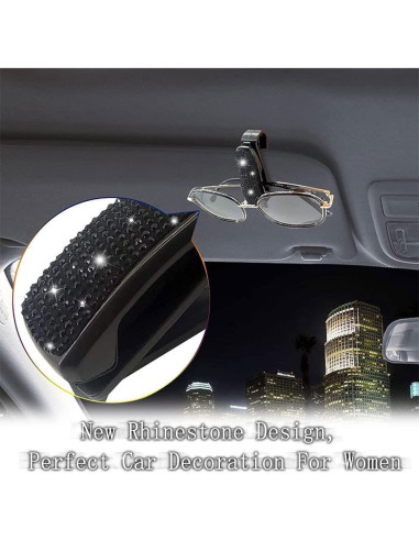 Juego de 2 Sujetadores de Gafas de Sol Turcee con Rhinestones