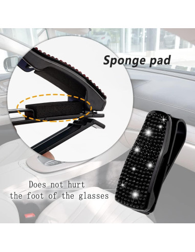 Juego de 2 Sujetadores de Gafas de Sol Turcee con Rhinestones