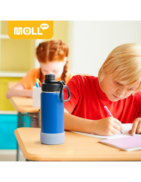 Botella de Agua Infantil Mollcity 355ml Acero Inoxidable Verde