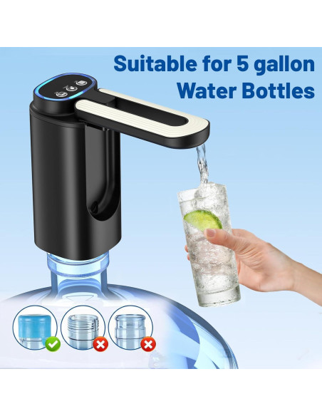 Dispensador de Agua Eléctrico Plegable BY4U 5 Galones 3 Modos