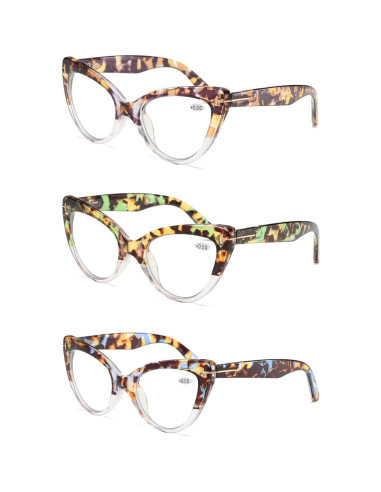 Gafas de lectura elegantes para mujeres - Set de 3 - Protección luz azul