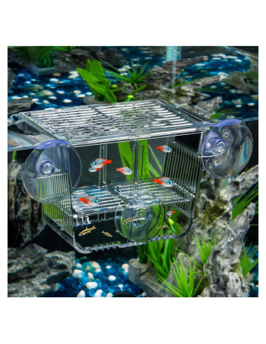 Caja de Cría de Peces Pawfly Pequeña 8.4x6.4x7.1cm Acrílico