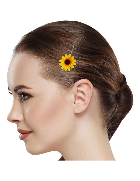 Juego de 6 Horquillas de Flores de Girasol LUX ACCESORIOS