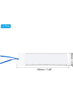 Marcador Lupa PATIKIL 3X con Regla - 2 Piezas 2