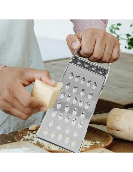 Rallador de Acero Inoxidable MAGICLULU 4 en 1 Portátil 20.3cm