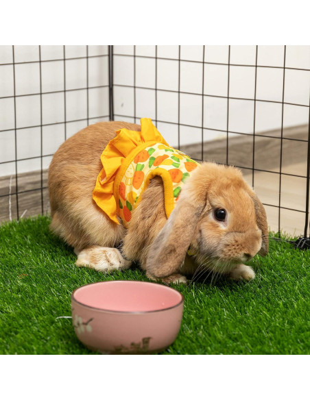 Arnés y Correa para Conejos ALUZAEMO - Malla Transpirable Amarillo Arnés y Correa para Conejos ALUZAEMO - Malla Transpirable Amarillo