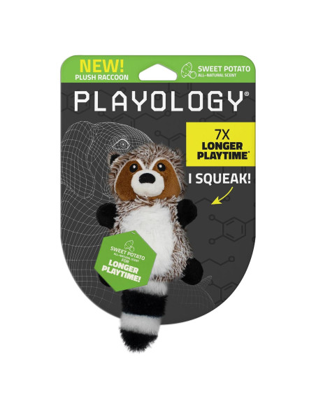 Juguete de Peluche para Perros Playology Raccoon 6x12 cm