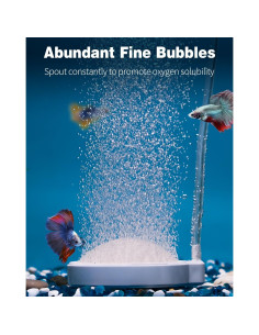 Pawfly Piedra de Aire Hemisférica Difusor de Oxígeno 8.56 cm 2