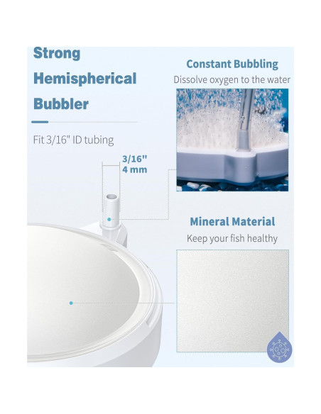 Pawfly Piedra de Aire Hemisférica Difusor de Oxígeno 8.56 cm