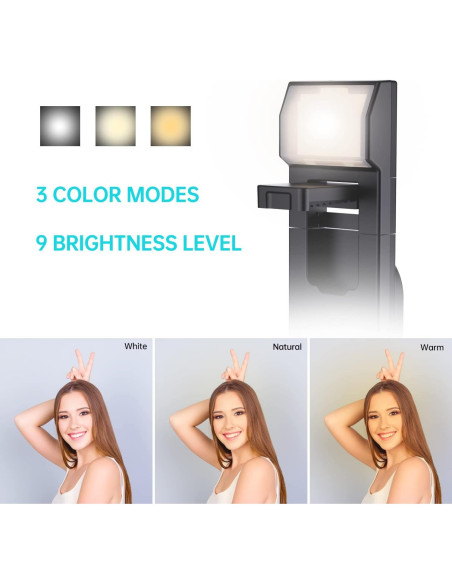 Palo de Selfie Trípode Ambertronix 40" con Luz LED y Control Remoto