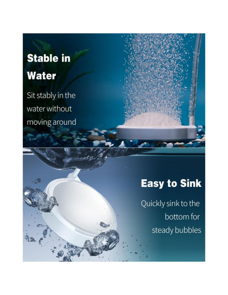 Pawfly Piedra de Aire Hemisférica Difusor de Oxígeno 8.56 cm