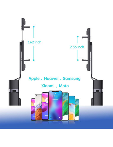 Palo de Selfie Trípode Ambertronix 40" con Luz LED y Control Remoto