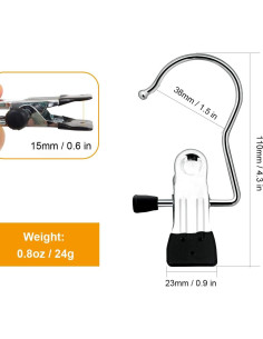 Ganchos de Colgar Coideal para Lavandería - 8 Pcs Acero Inoxidable 2