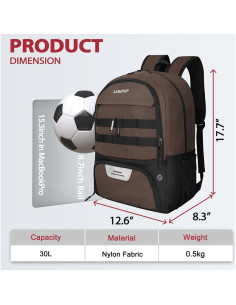 Mochila Deportiva LARIPOP para Fútbol y Baloncesto 15L 2