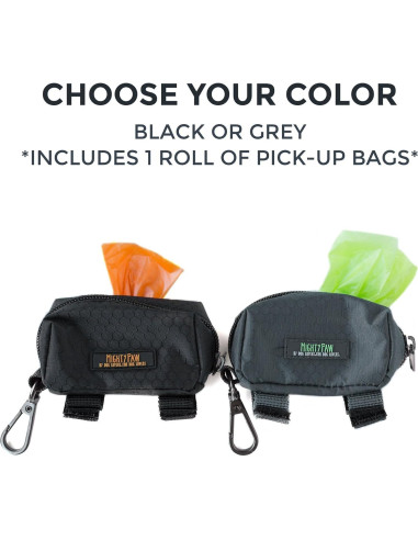 Soporte para bolsas de excremento de perro Mighty Paw - Negro