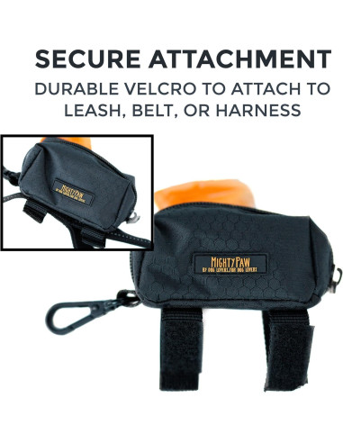 Soporte para bolsas de excremento de perro Mighty Paw - Negro