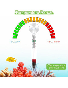 Termómetros Flotantes para Acuarios Dreyoo - 2 Pcs Vidrio 2