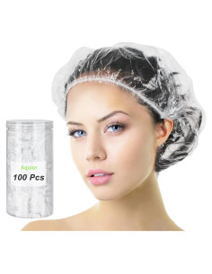 Gorros de Ducha Desechables Aquior 100 Pcs Impermeables 52 cm