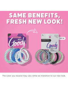 Bandas de Pelo en Espiral Goody - 5 Unidades, Gel Sin Marcas 2