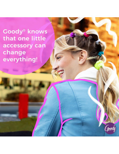 Bandas de Pelo en Espiral Goody - 5 Unidades, Gel Sin Marcas