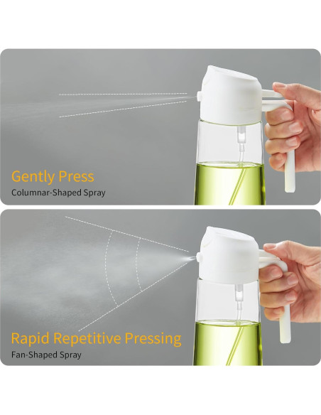 Rociador de Aceite DOPUDO 470ml Vidrio Premium Negro