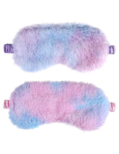 2 Pcs Máscara de Dormir Suave Piriuuo Arcoíris para Niños