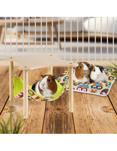 Hamaca para Cobayas ZibugZag con Alfombrilla Suave 28x28cm