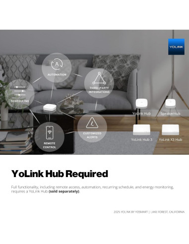 Enchufe Inteligente YoLink 15A con Monitoreo de Energía