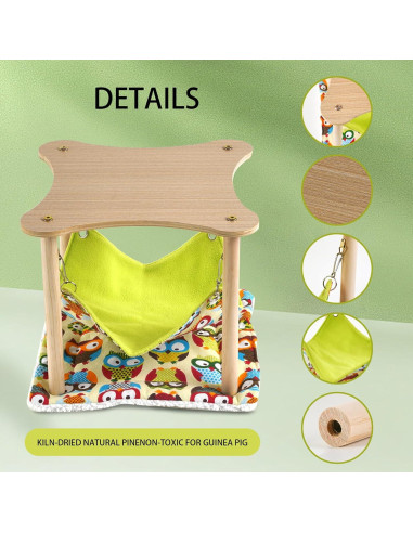 Hamaca para Cobayas ZibugZag con Alfombrilla Suave 28x28cm