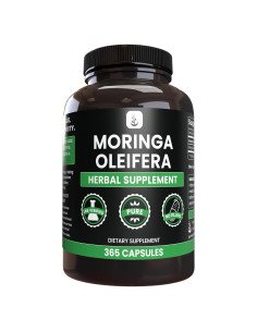 Cápsulas de Moringa 365 Unidades Ingredientes Originales Puros