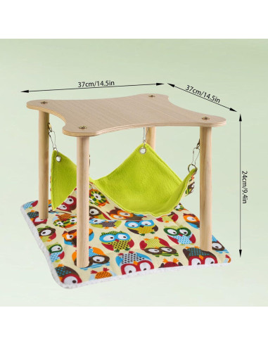 Hamaca para Cobayas ZibugZag con Alfombrilla Suave 28x28cm